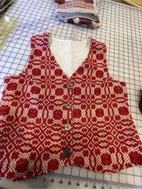 Hand crafted, hand woven fabric vest